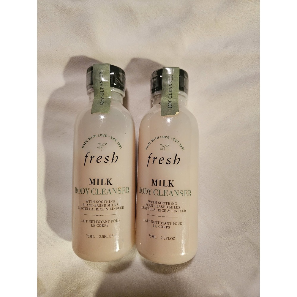 New Sealed Fresh‎ Milk Body Cleanser 2.5floz Soothing Plant Based. Set Of 2*